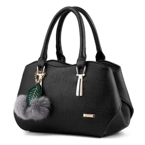 2021 new fashion handbags handbags leather bag and hang the hair ball single shoulder bag