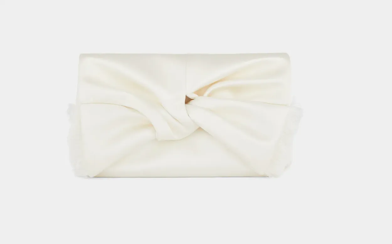 Anya Hindmarch Satin Bow Clutch