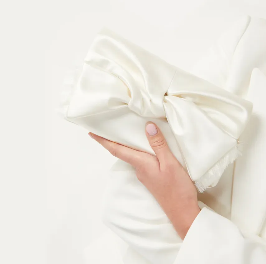 Anya Hindmarch Satin Bow Clutch