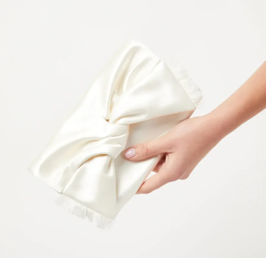 Anya Hindmarch Satin Bow Clutch