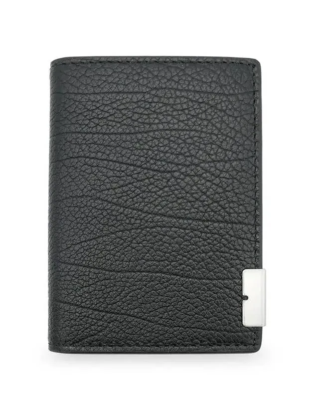 B-Cut Logo Leather Card Wallet Black