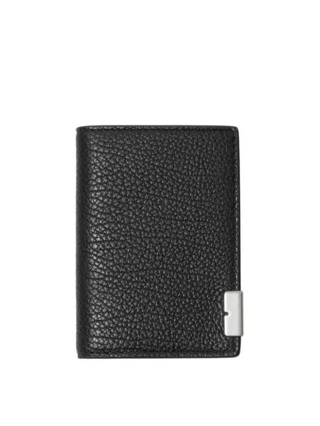 B-Cut Logo Leather Card Wallet Black