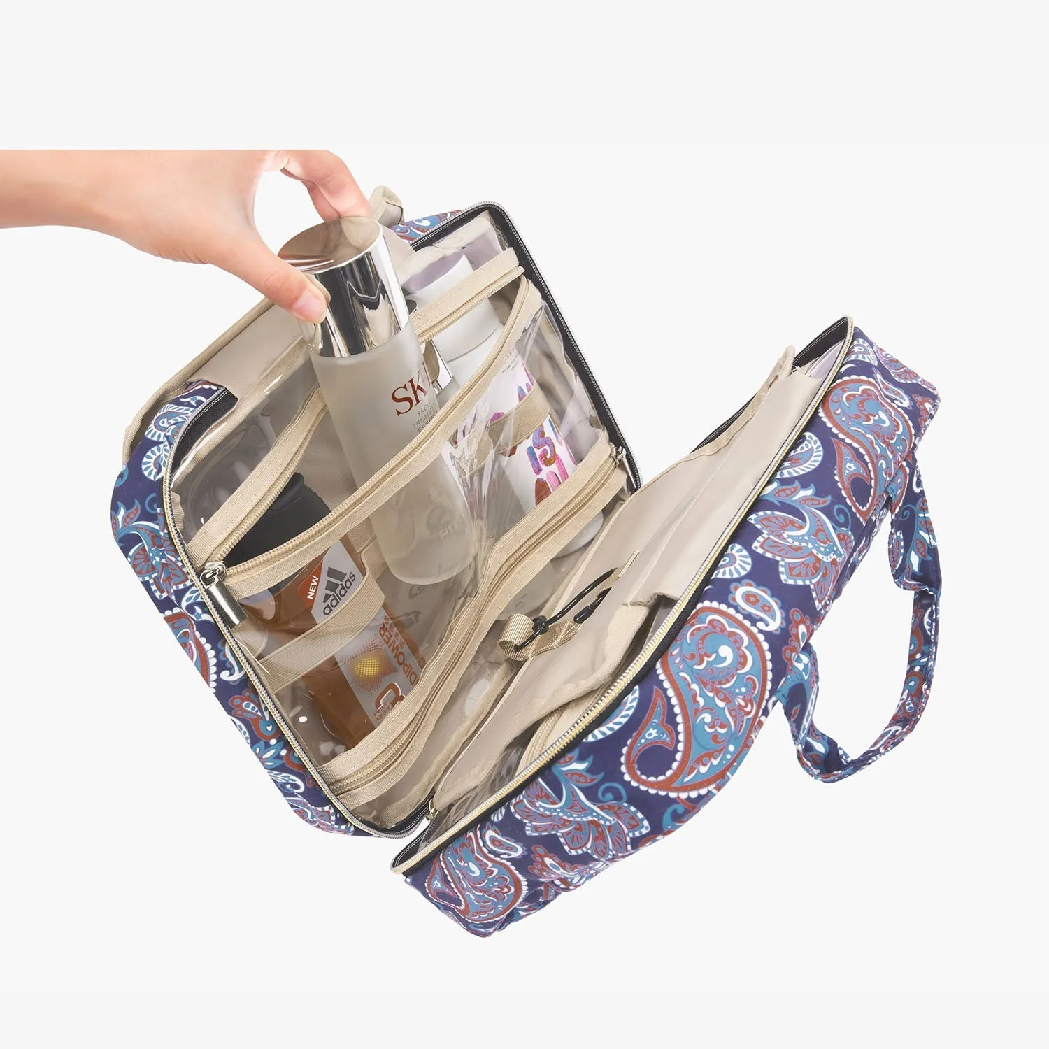 Bonchemin Red Paisley The Space Saver Toiletry Bag