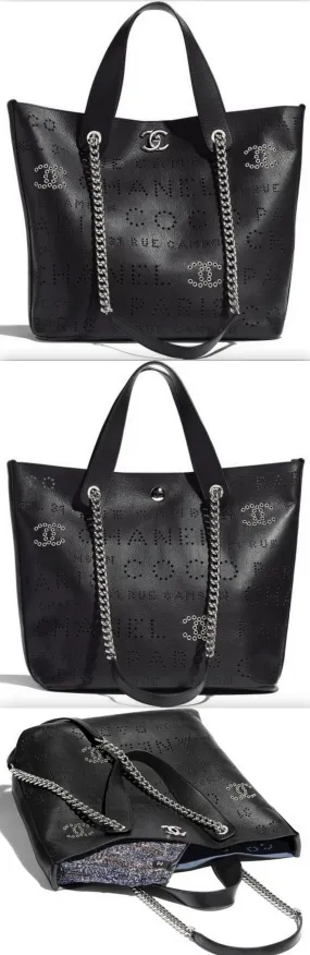 Calfskin Eyelet Shopping Bag