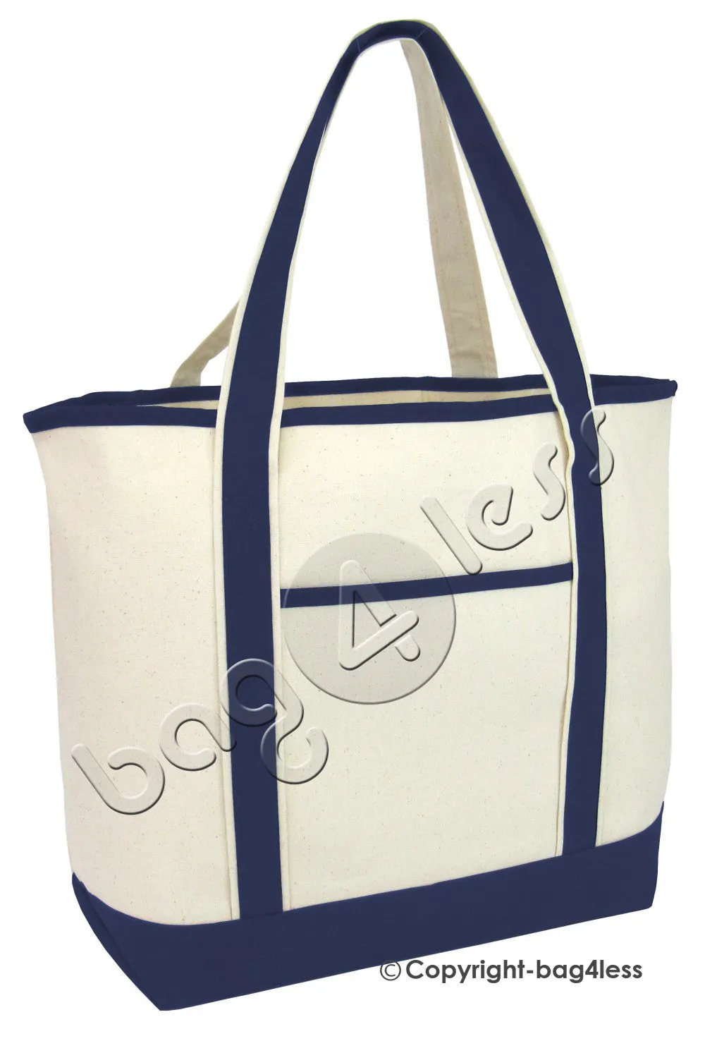 Canvas Extra Large Deluxe Tote Bag w/Front Pocket - TG215