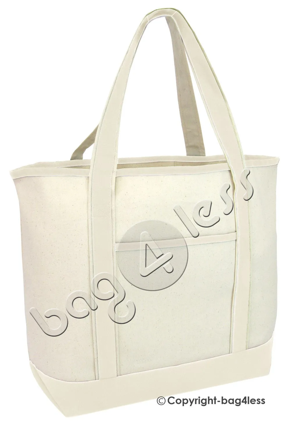 Canvas Extra Large Deluxe Tote Bag w/Front Pocket - TG215