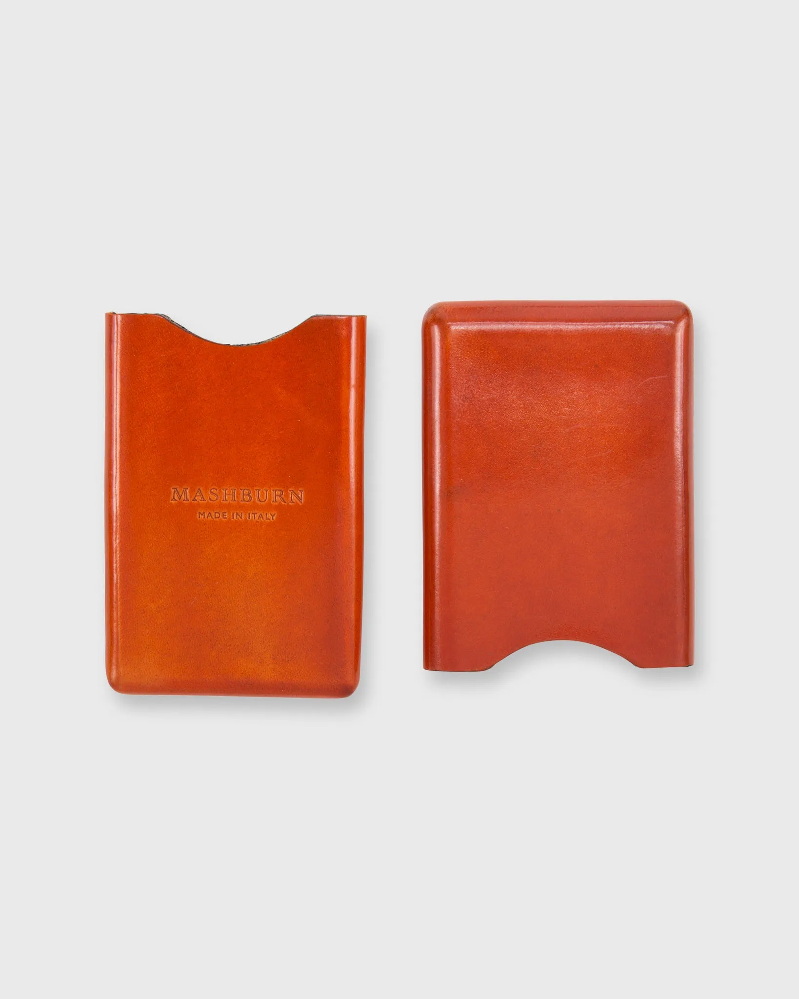 Card Case in Orange Leather