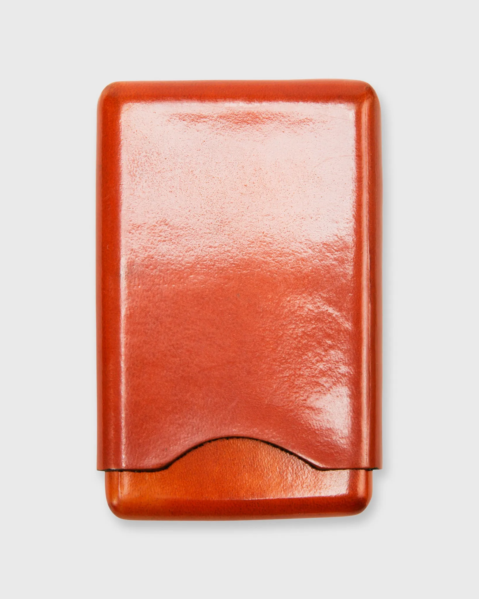 Card Case in Orange Leather