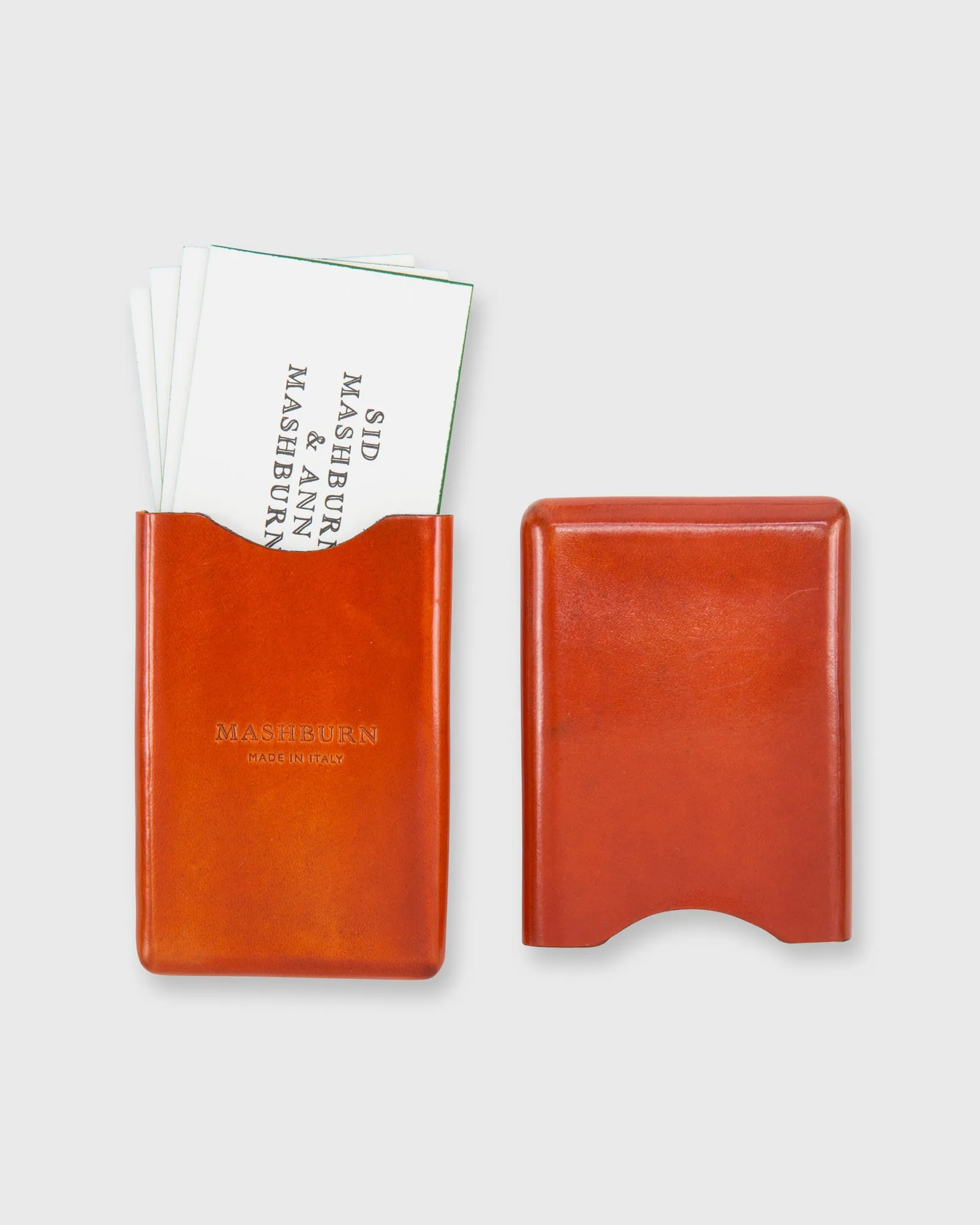 Card Case in Orange Leather