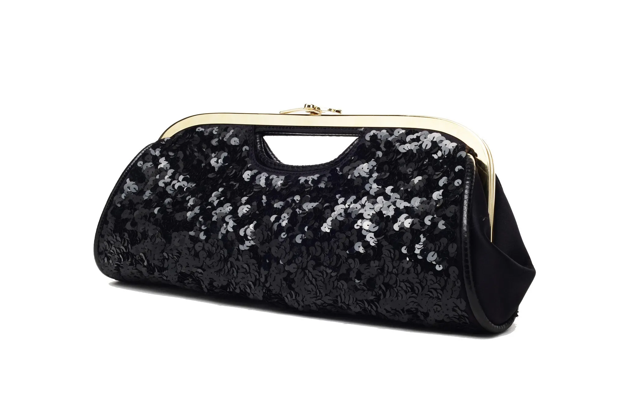 Cesare Paciotti - Black Sequins Bag -