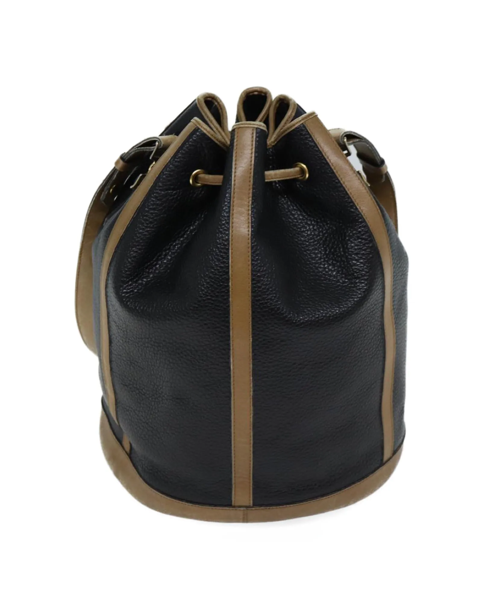 Christian Dior Diorissimo Black Leather Bucket Bag