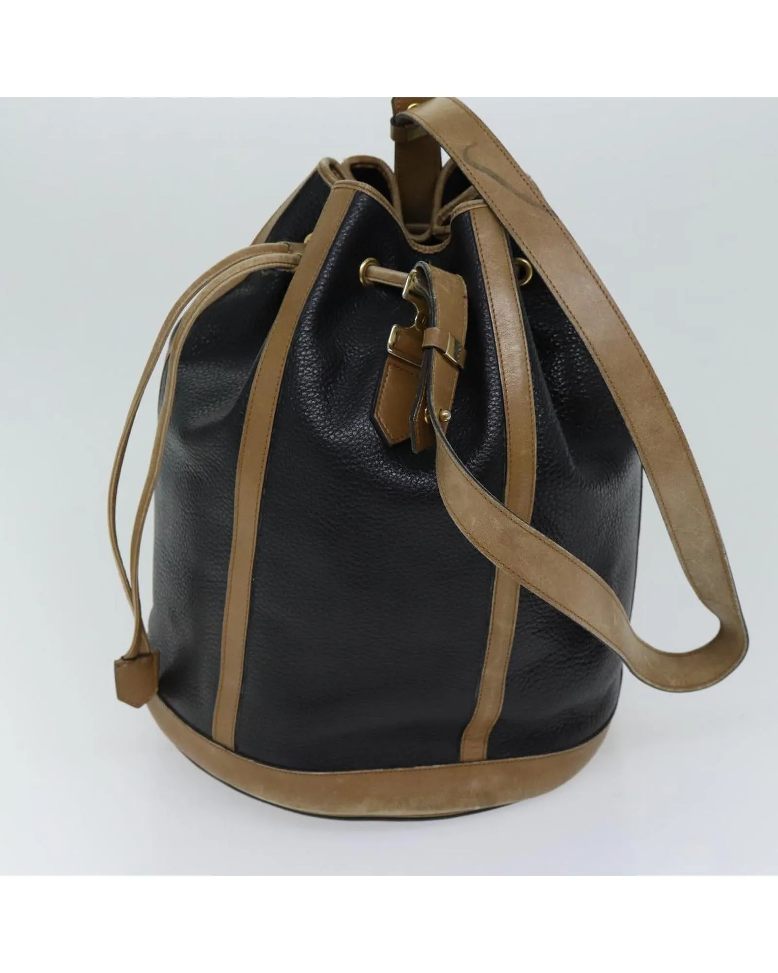 Christian Dior Diorissimo Black Leather Bucket Bag