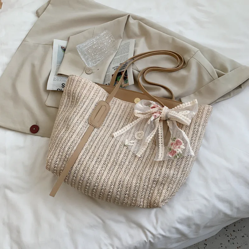 CL799 - Summer Straw Bucket Bag