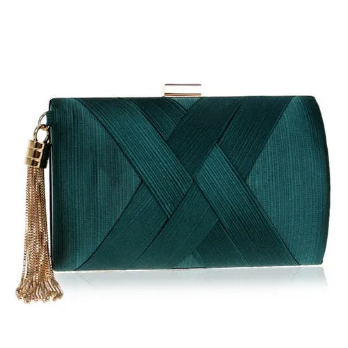 Classical Style Metal Tassel Lady Clutch Bag For Party