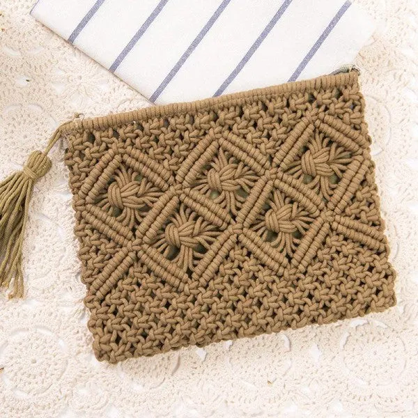 Crochet Clutch with Tassel