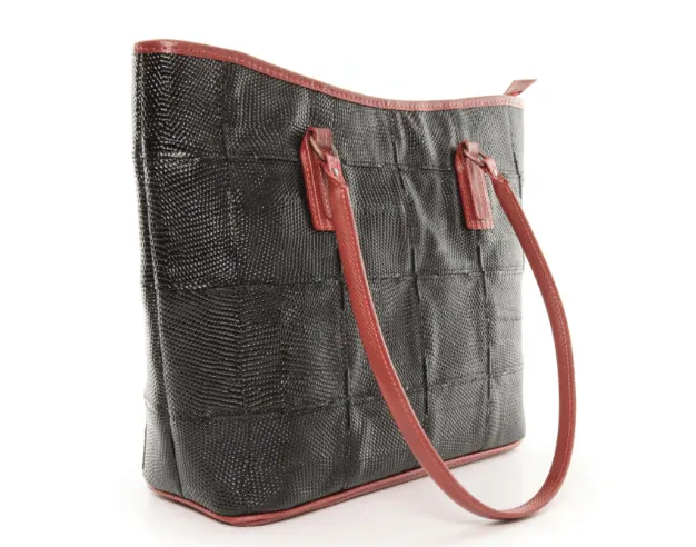 Elvis & Kresse: Fire & Hide Small Tote Bag - Black & Red