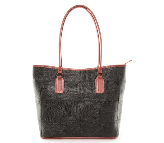 Elvis & Kresse: Fire & Hide Small Tote Bag - Black & Red