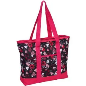 Everest Fashion Shopping Tote - Black/Red/Pink/White