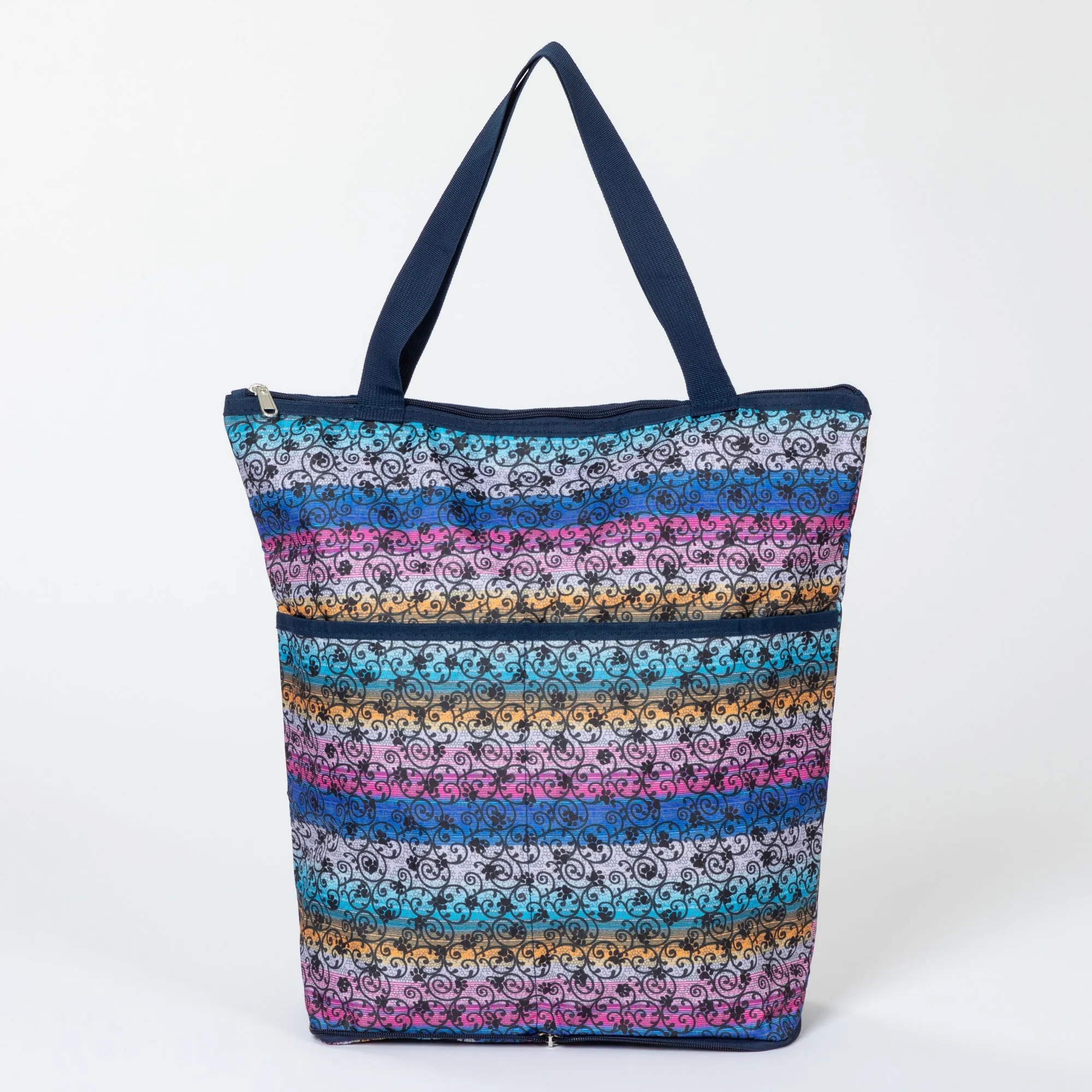 Extra Large Foldable Paw Print Tote Bag