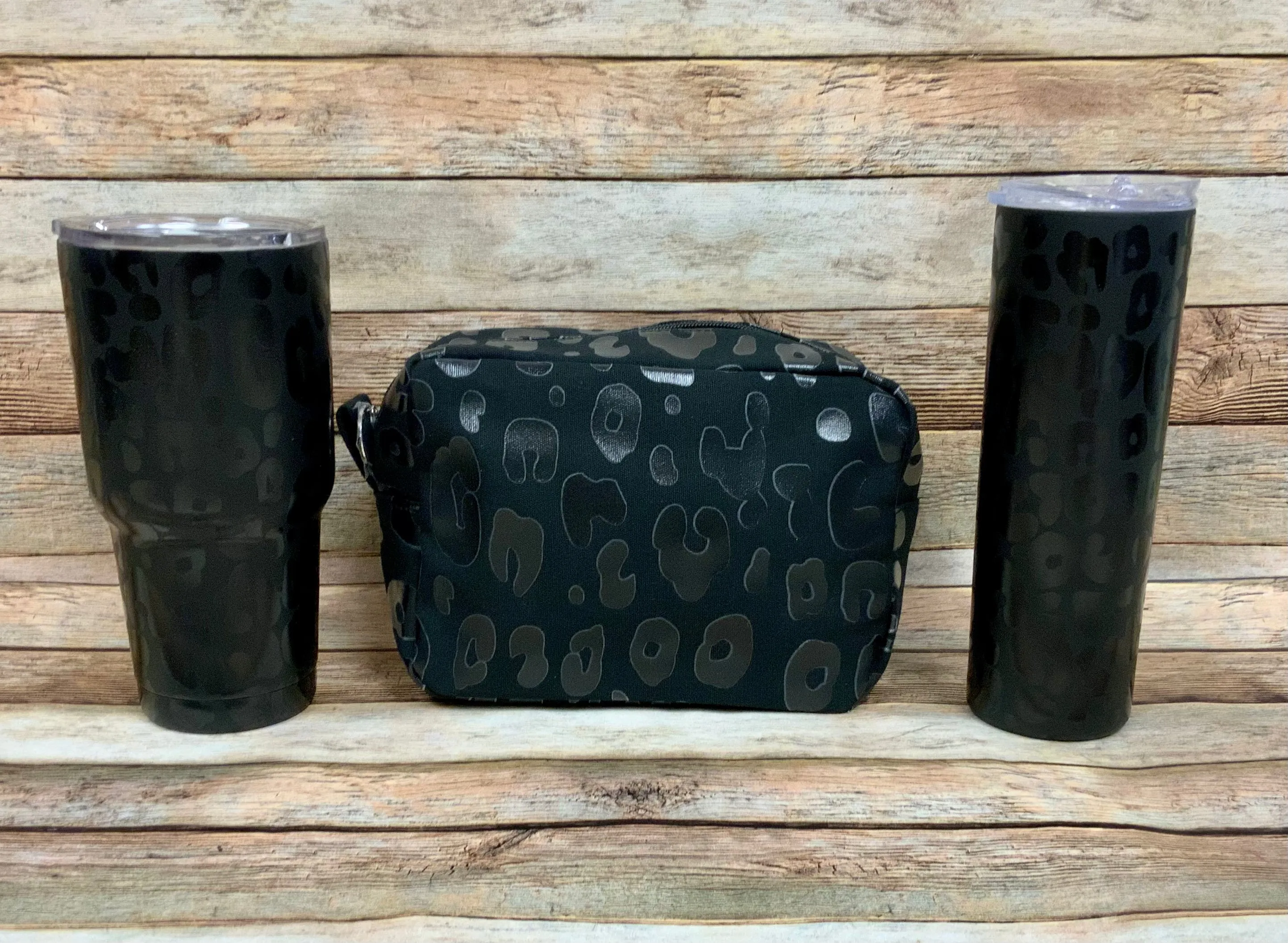 Fiona Leopard Accessory Bags, Duffle Bags and Tumblers (Sold Separately)