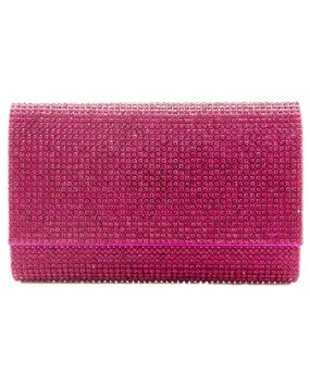 Fizzy Crystal Clutch in Fuchsia