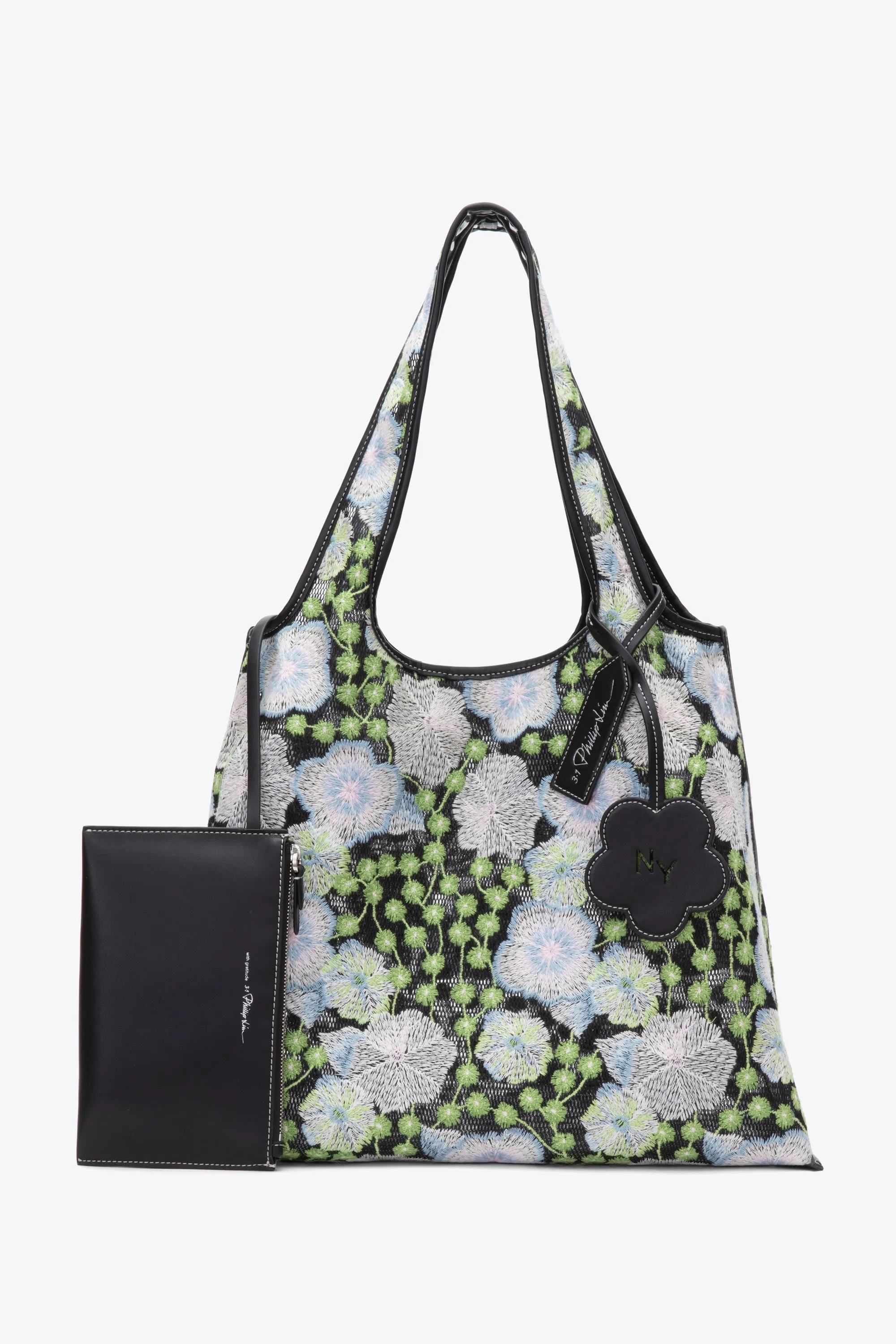 Floral Embroidery Market Tote