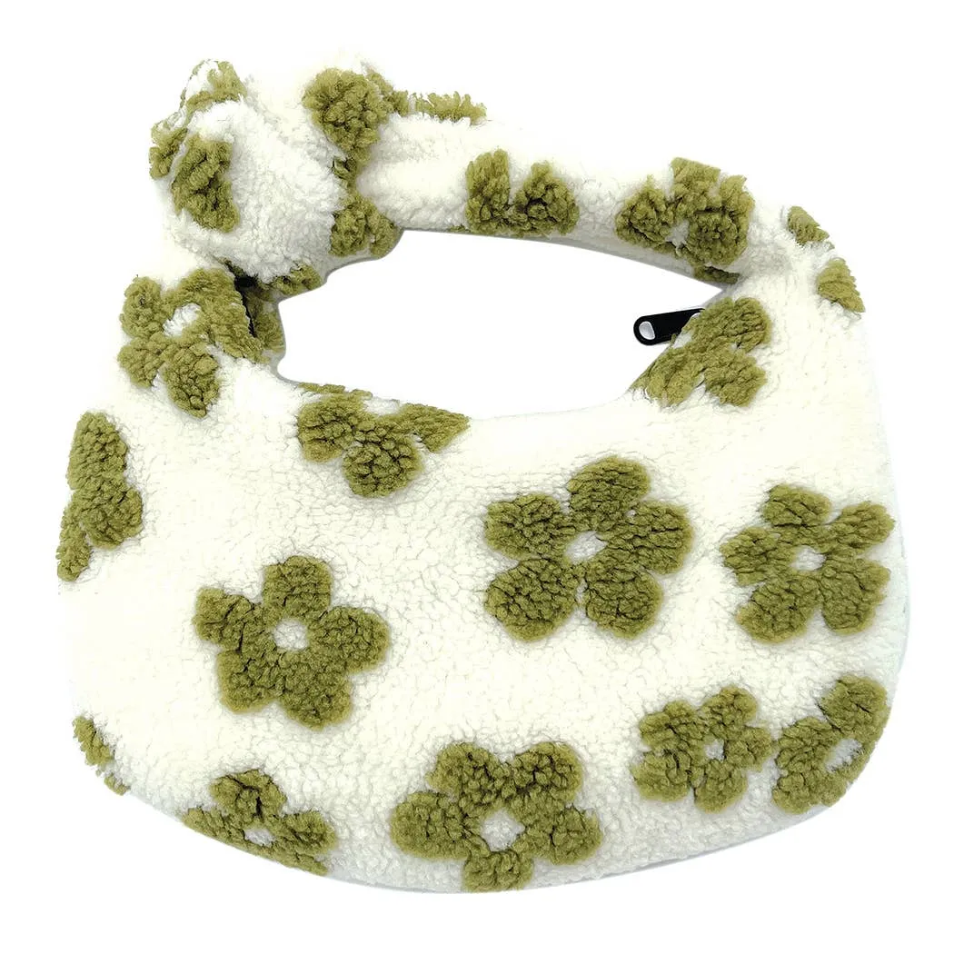 Floral Pattern Sherpa Bag