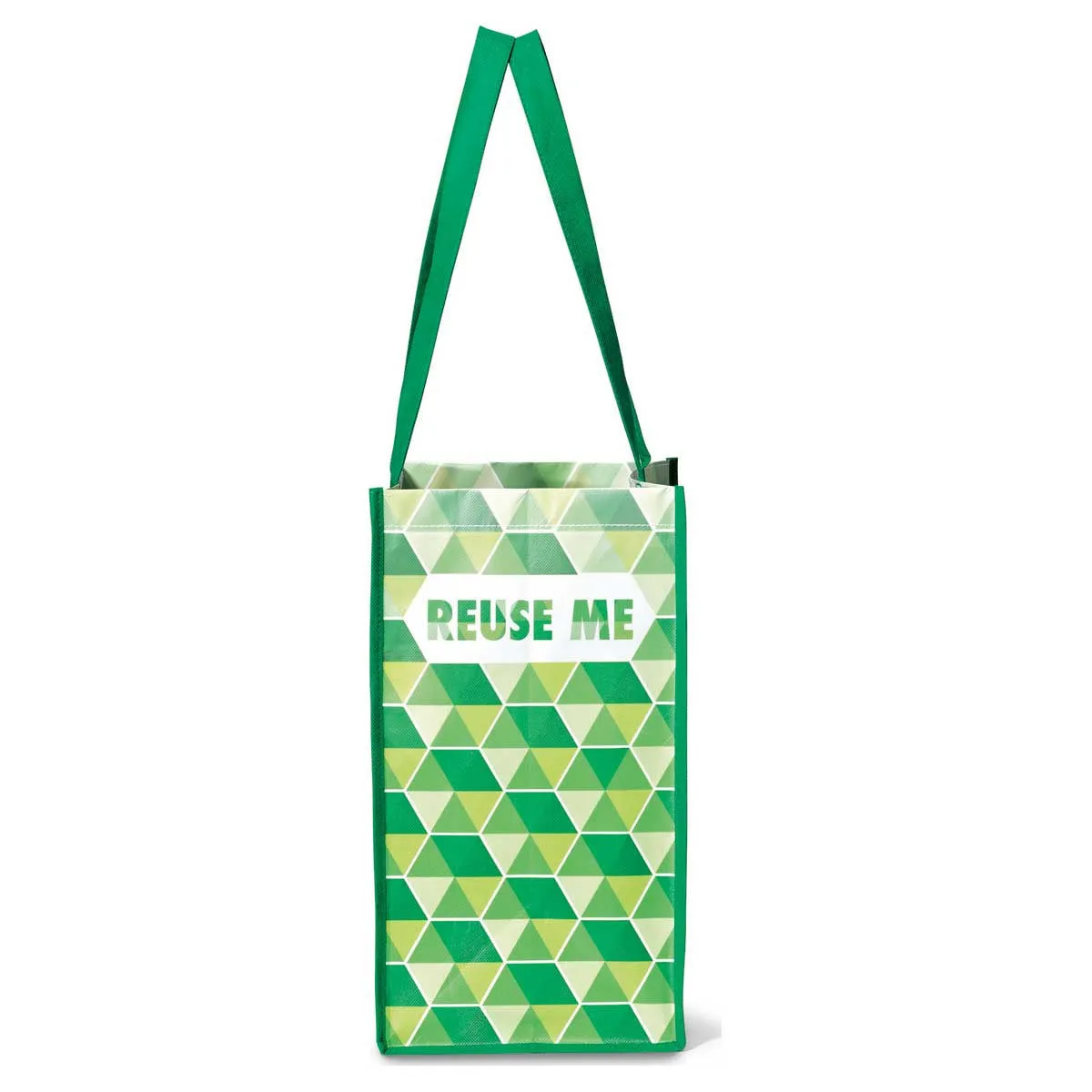 Gemline Kelly Green/Pattern Horizons Laminated Shopper