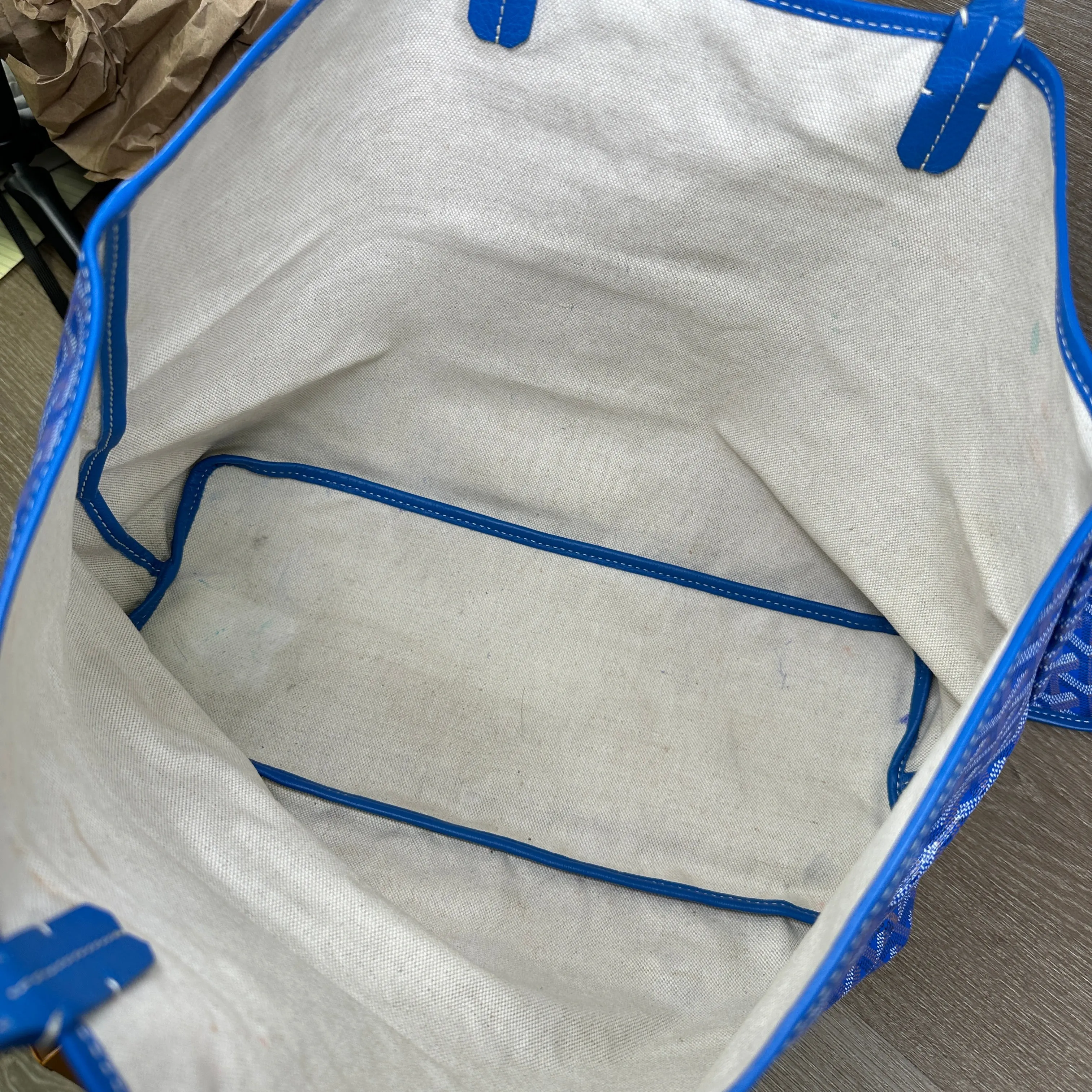 Goyard Goyardine St Louis PM Tote - Sky Blue