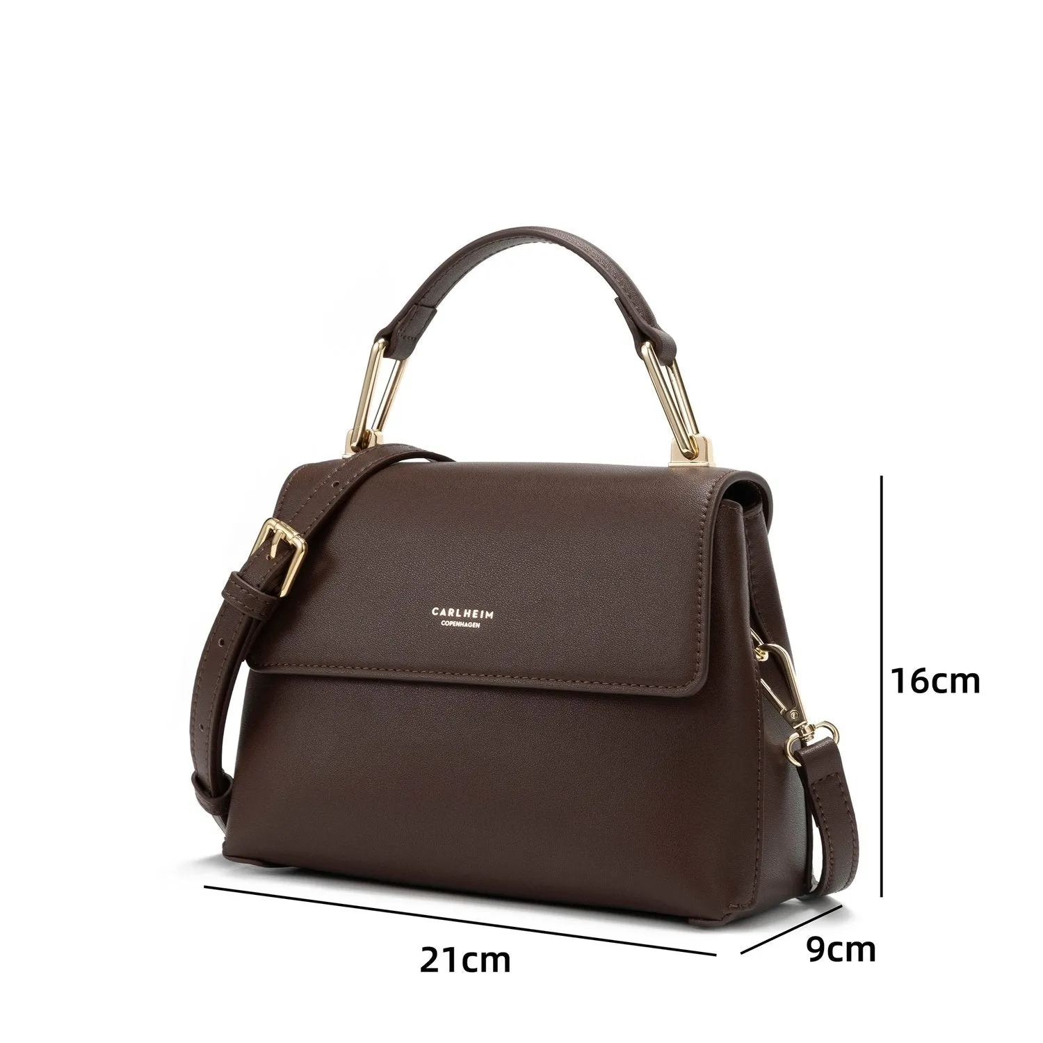 Grace Genuine Leather Handbag (Brown)