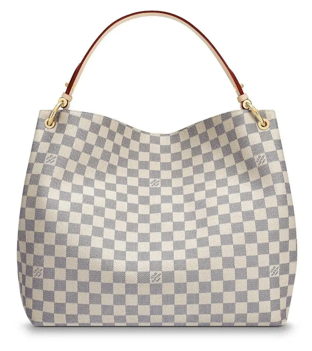 Graceful MM Damier Azur Canvas Handbag - Rose Ballerine or Damier Ebene