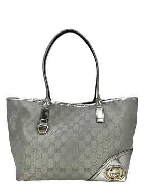 Gucci Metallic GG Monogram Canvas Britt Tote Bag