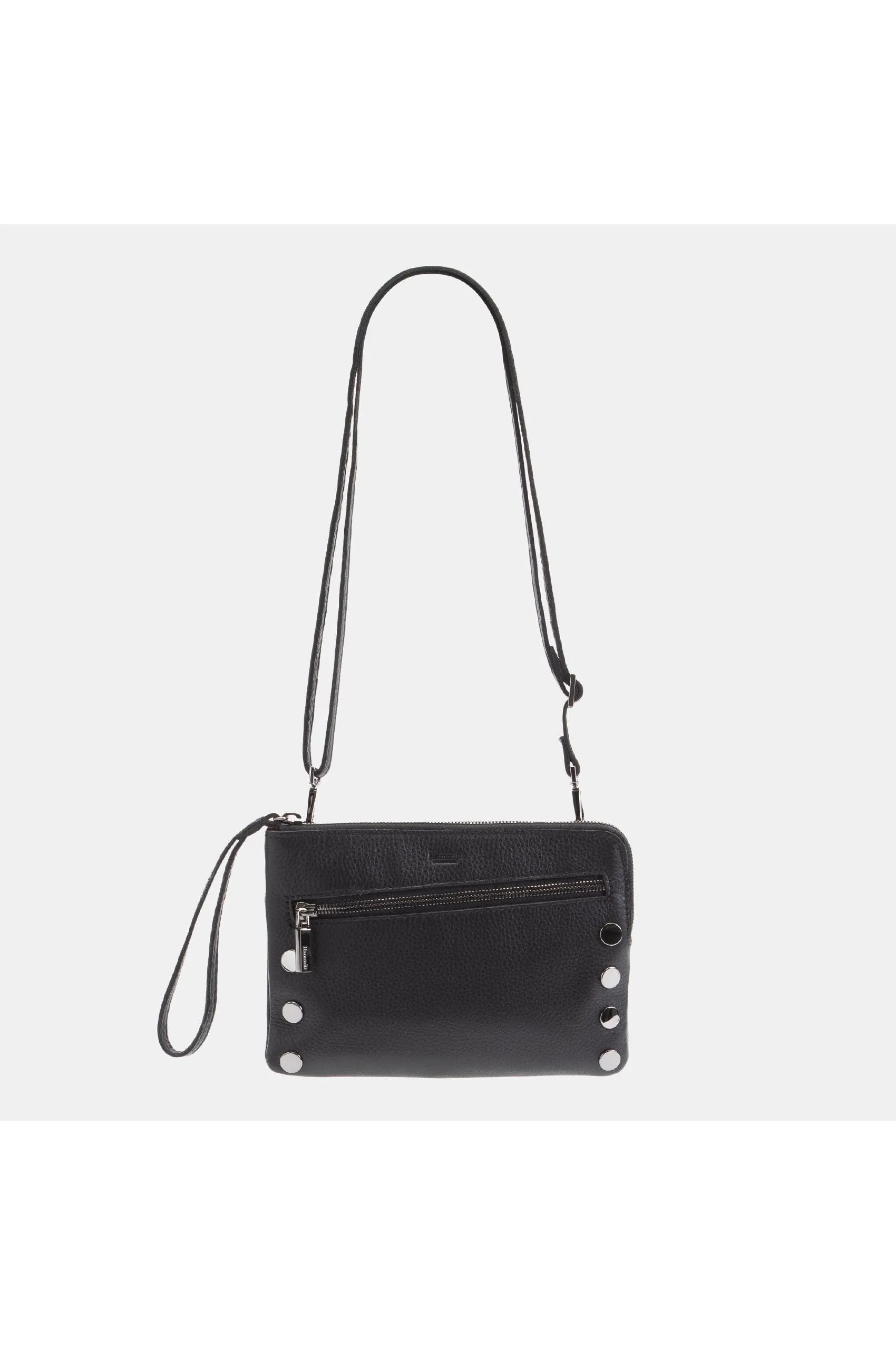 Hammitt Nash Small Clutch Crossbody Bag 14697 | Black/Gunmetal