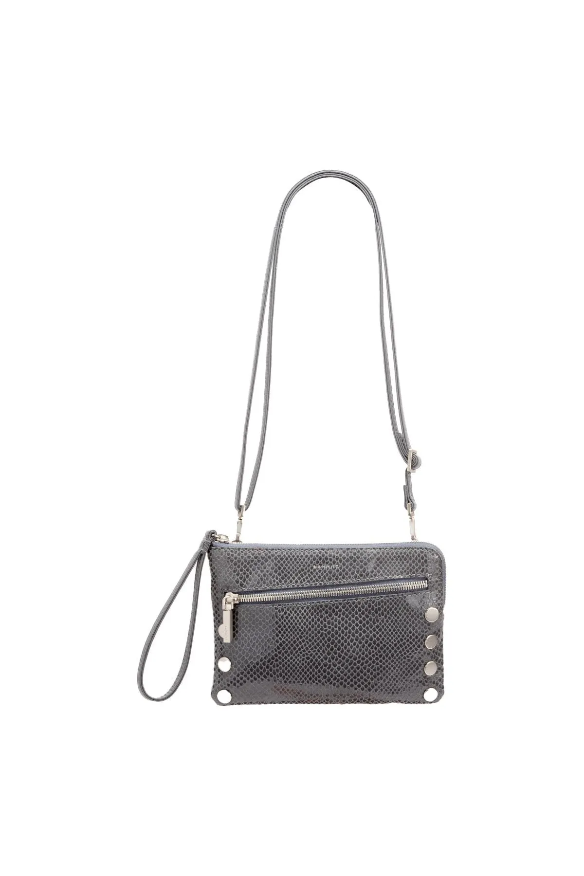 Hammitt Nash Small Clutch Crossbody Bag 14697  | Skyline Snake/Brushed Silver