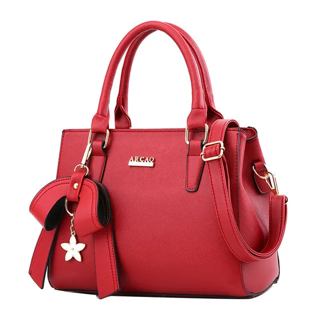 handbag women leather handbags Zipper High capacity