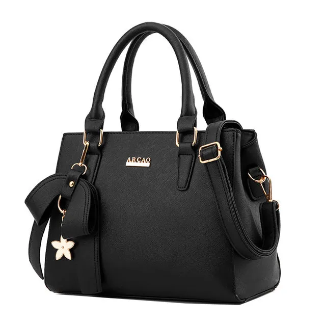 handbag women leather handbags Zipper High capacity