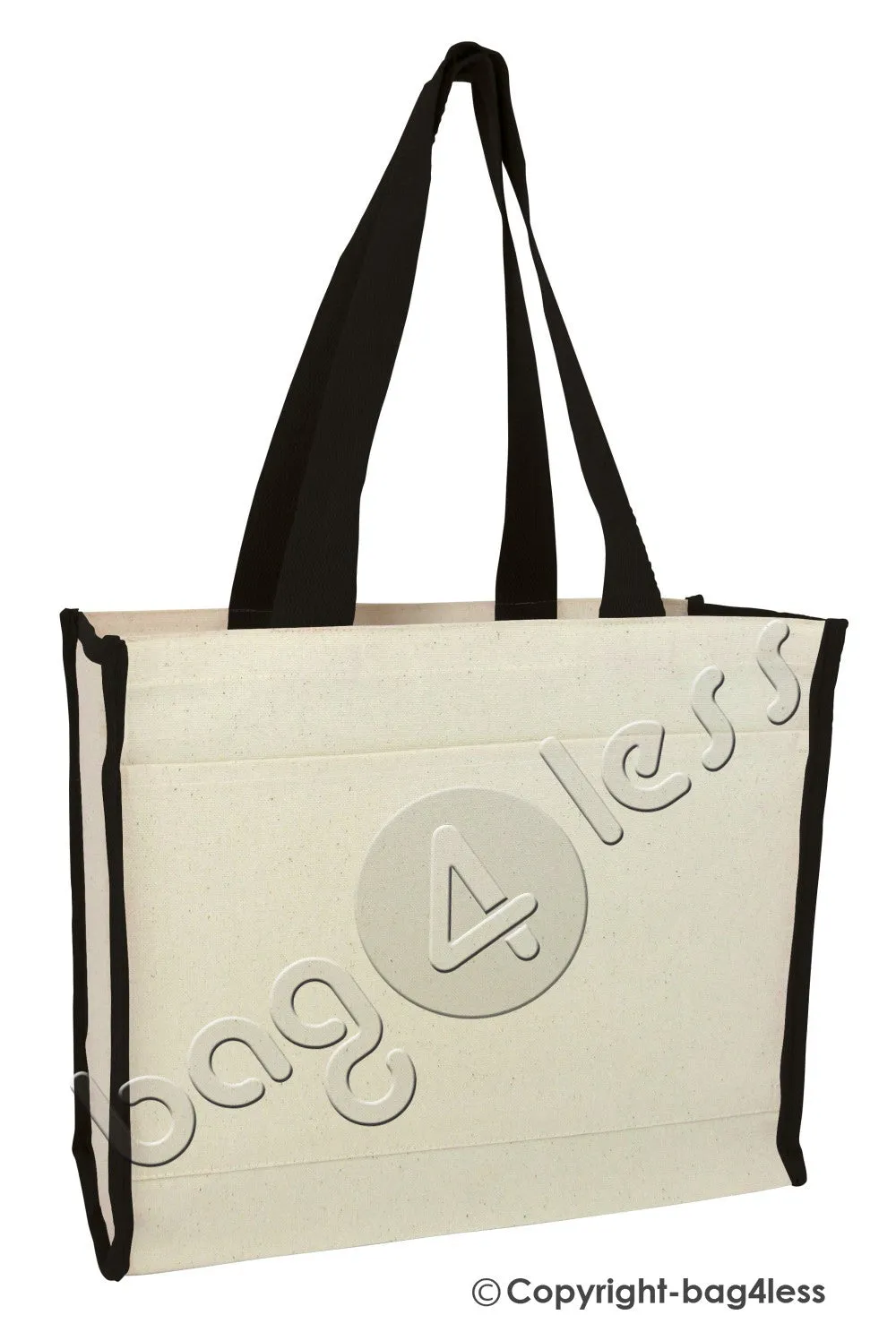 Heavy Canvas Gusset Tote Bag Two-Tone TF211