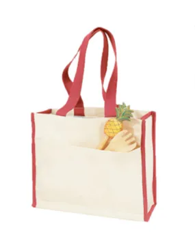 Heavy Canvas Gusset Tote Bag Two-Tone TF211