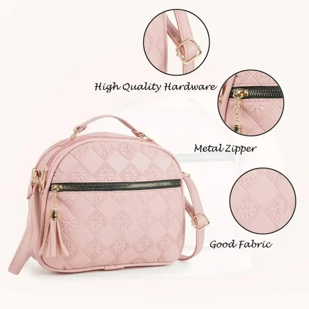 Japkaur pink color PU leather bag