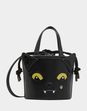 KITSCH GIMMIE CANDY CAT BUCKET BAG BLACK