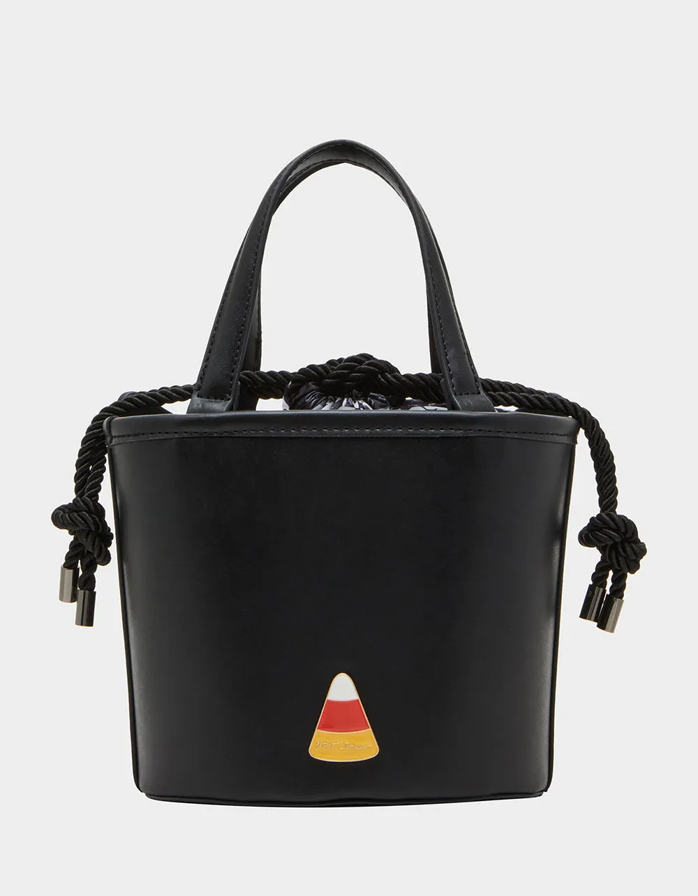 KITSCH GIMMIE CANDY CAT BUCKET BAG BLACK