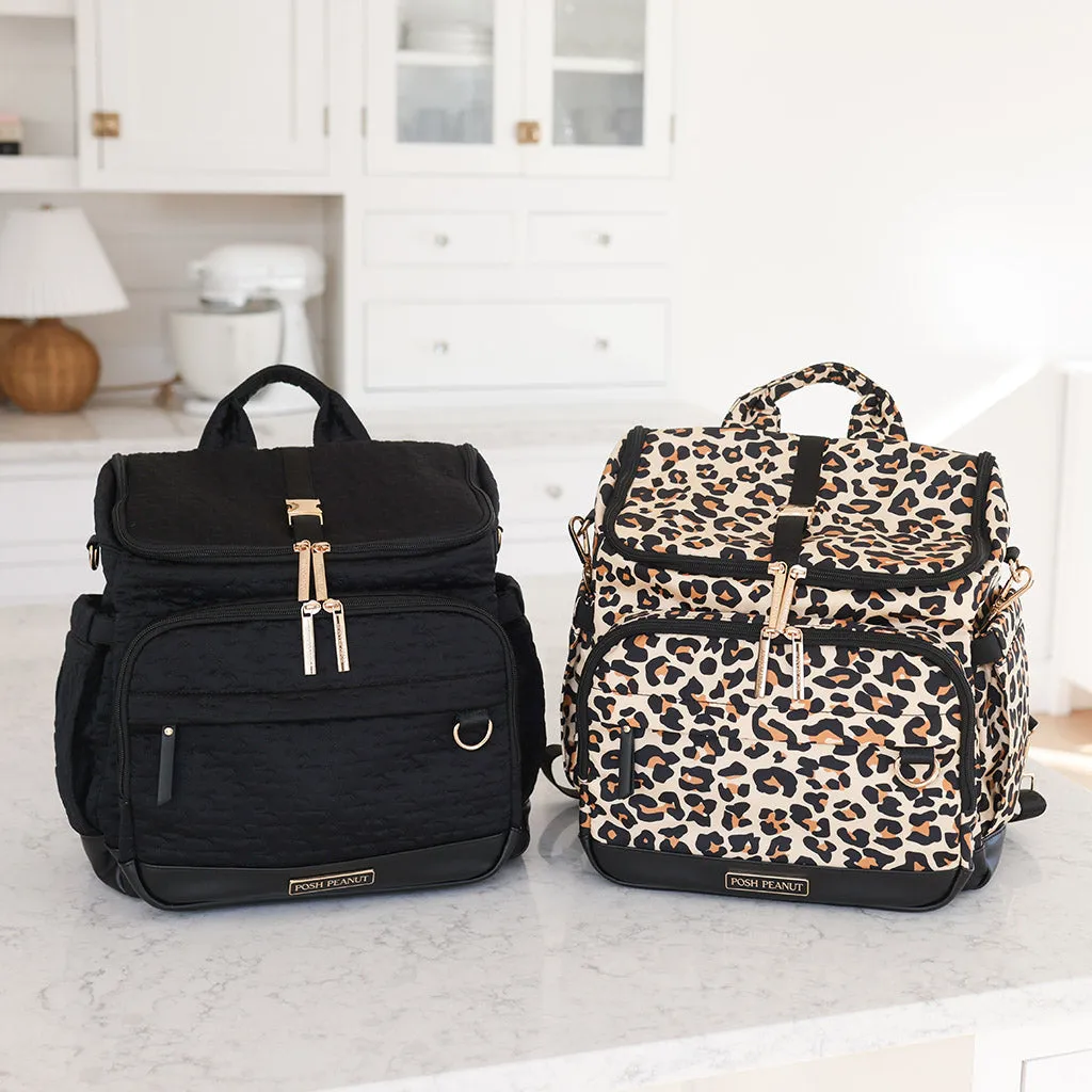 Lana Leopard Tan Diaper Bag