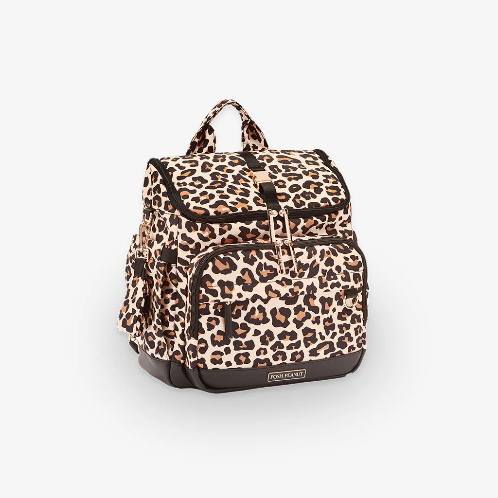 Lana Leopard Tan Diaper Bag