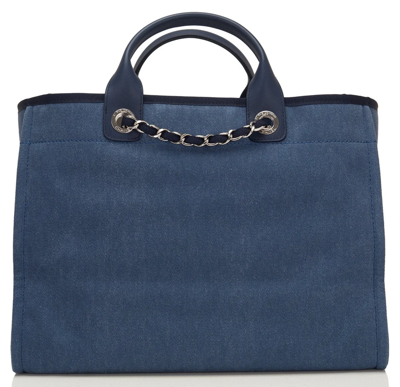 Large Canvas With Sequins Deauville Tote, Navy **Limited Stock**