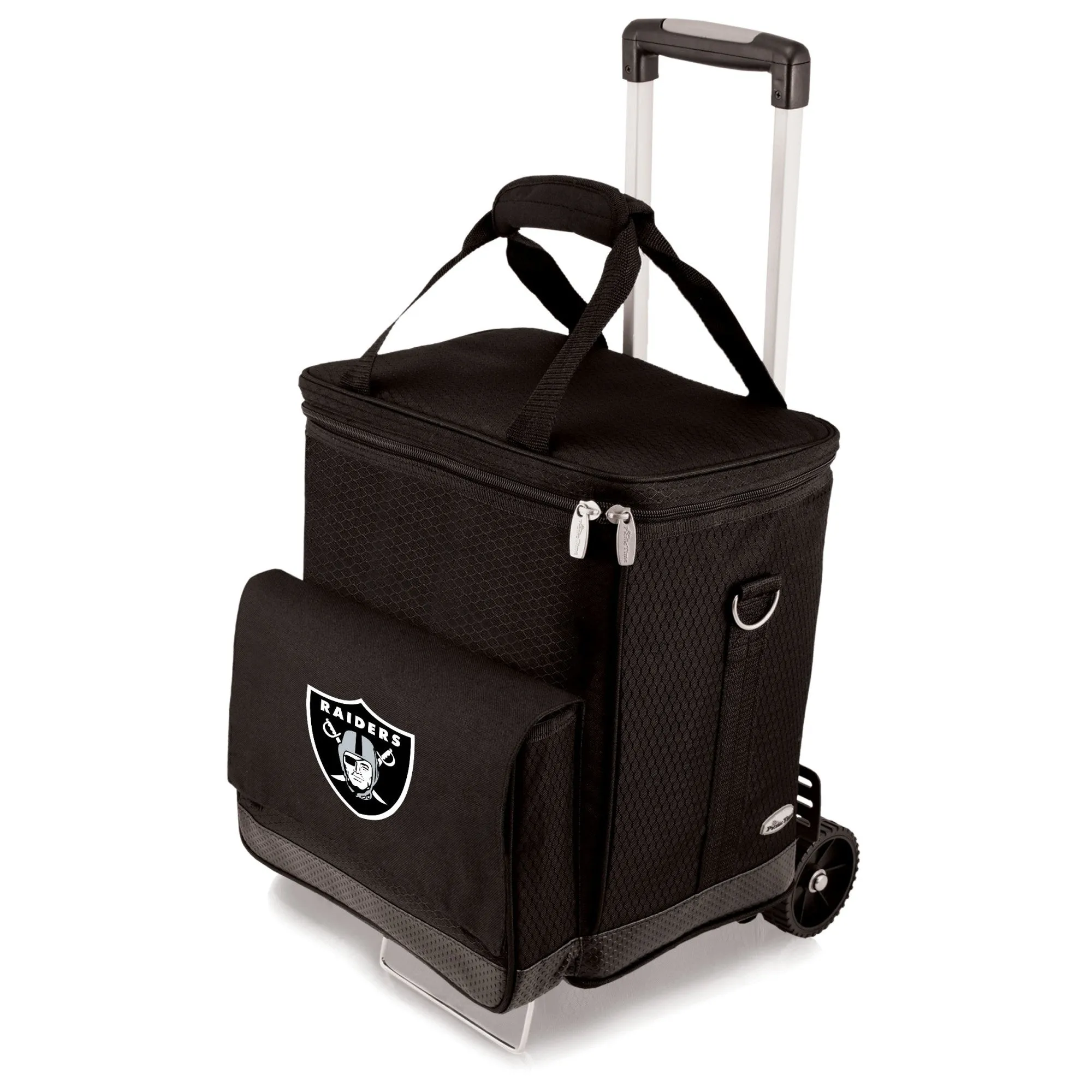 Las Vegas Raiders - Cellar 6-Bottle Wine Carrier & Cooler Tote with Trolley