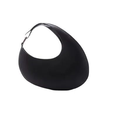 Luxury Large Capacity Women's Crescent Shape Leather Underarm Bag