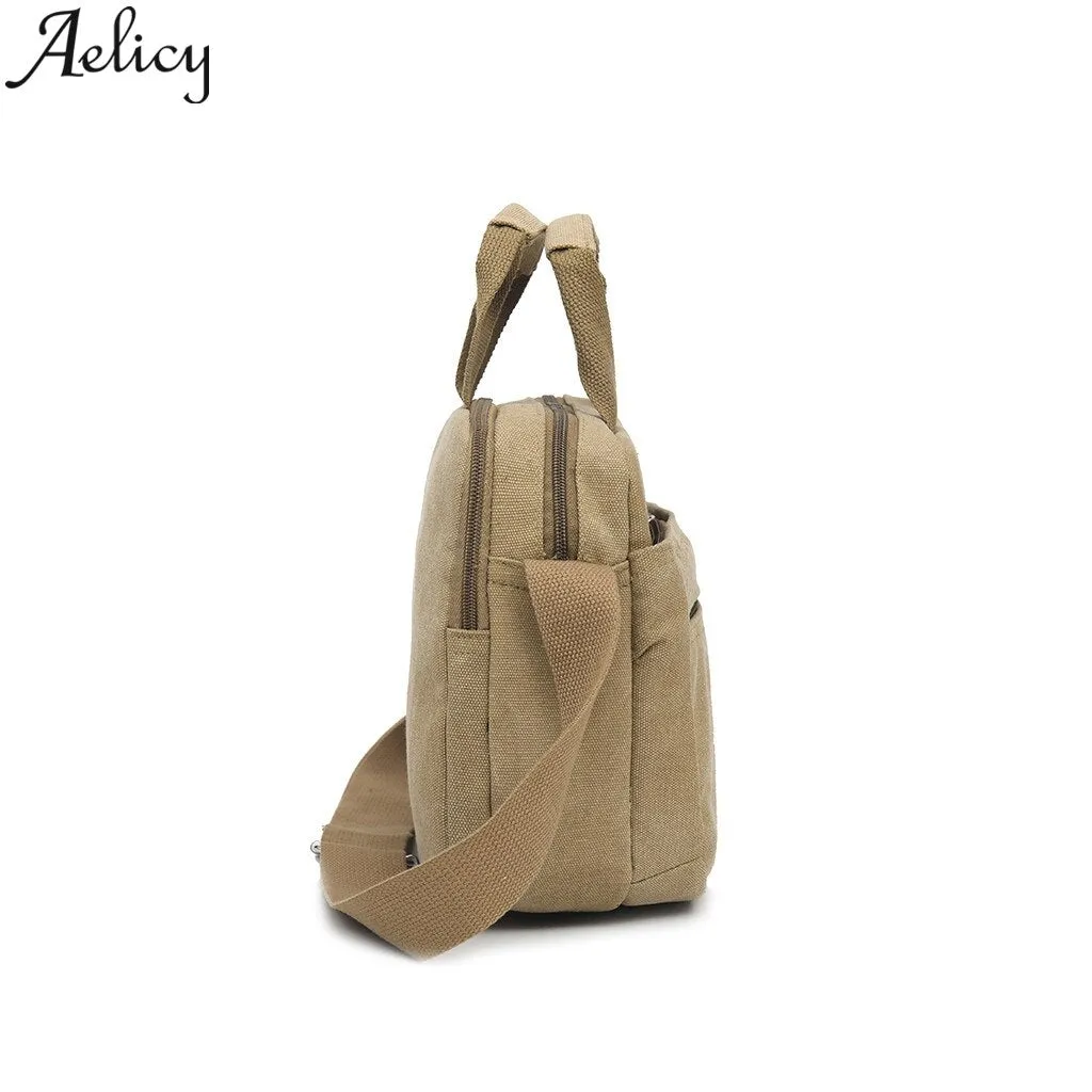 Men's  Canvas Solid Color Totes Business