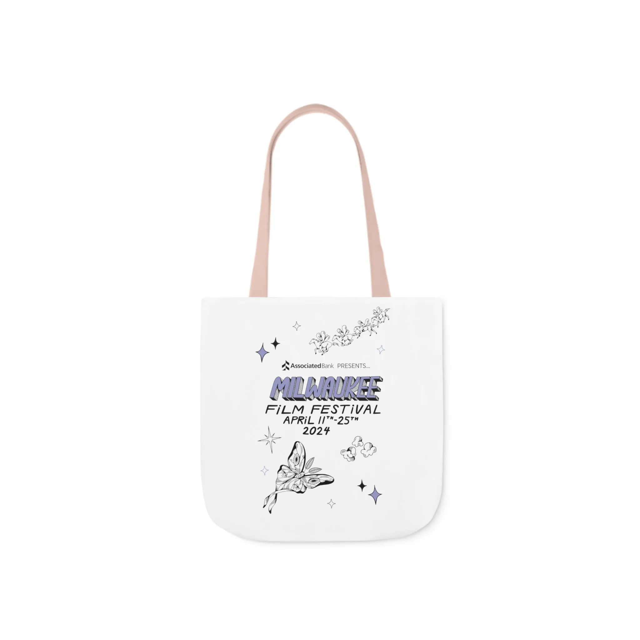 MFF24 White Festival Canvas Tote Bag