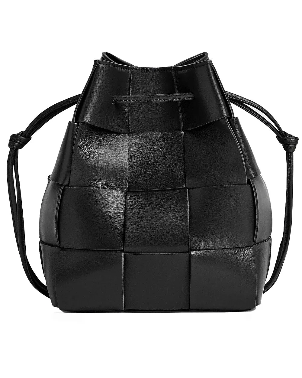 Mini Cassette Bucket Bag in Black