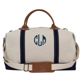 Monogrammed Canvas Weekender Bag